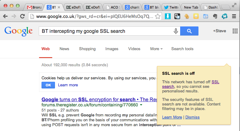 BT WiFI intercept and redirect SSL